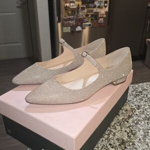 Kate Spade Elegant Glitter Mary Jane Flats